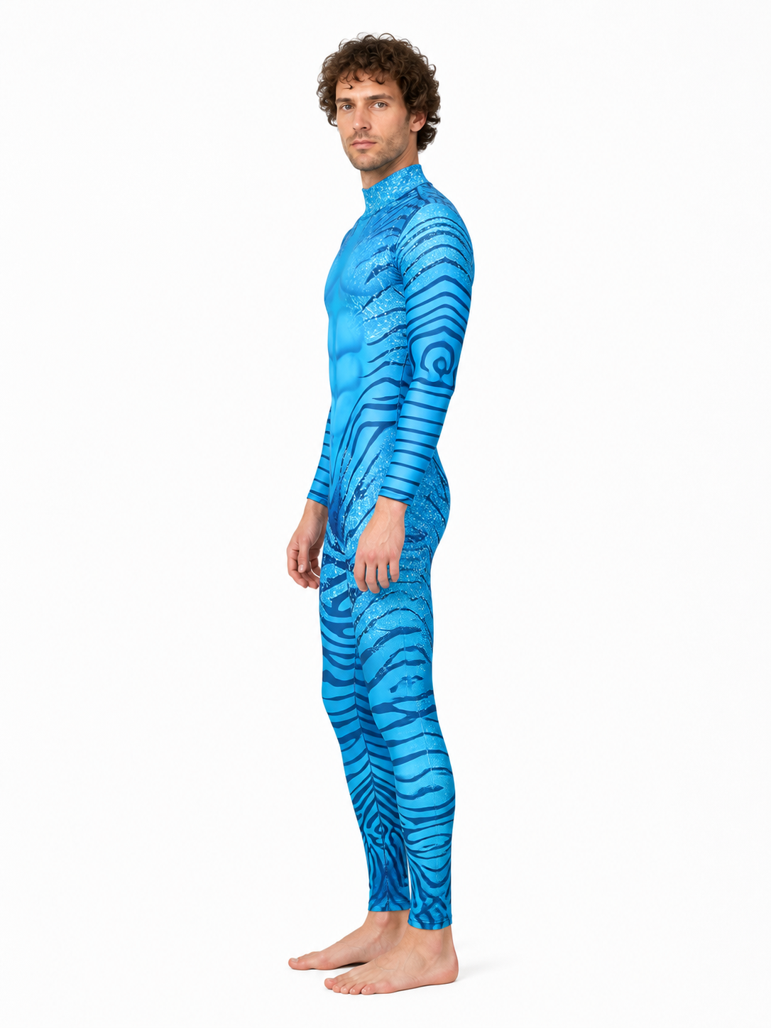 Blue Avatar Cosplay Jumpsuit side view
