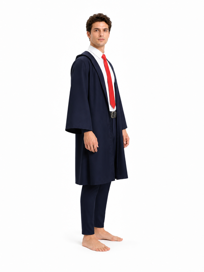Anime cosplay costume robe with wings and tie side view
