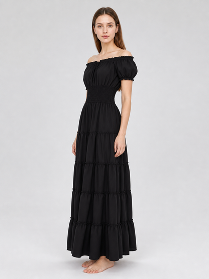Renaissance-Style Off-the-Shoulder Dress