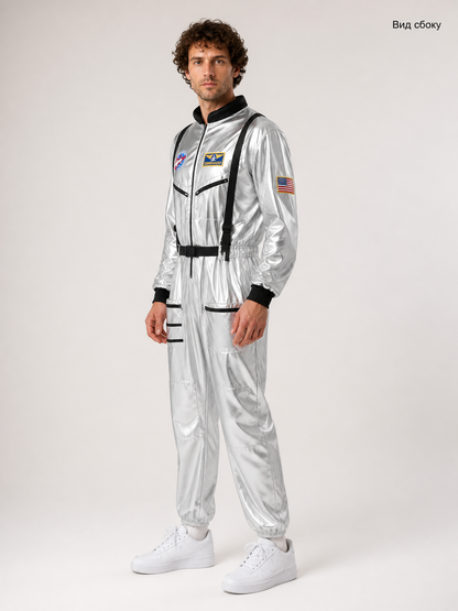Silver Astronaut Costume Set side view