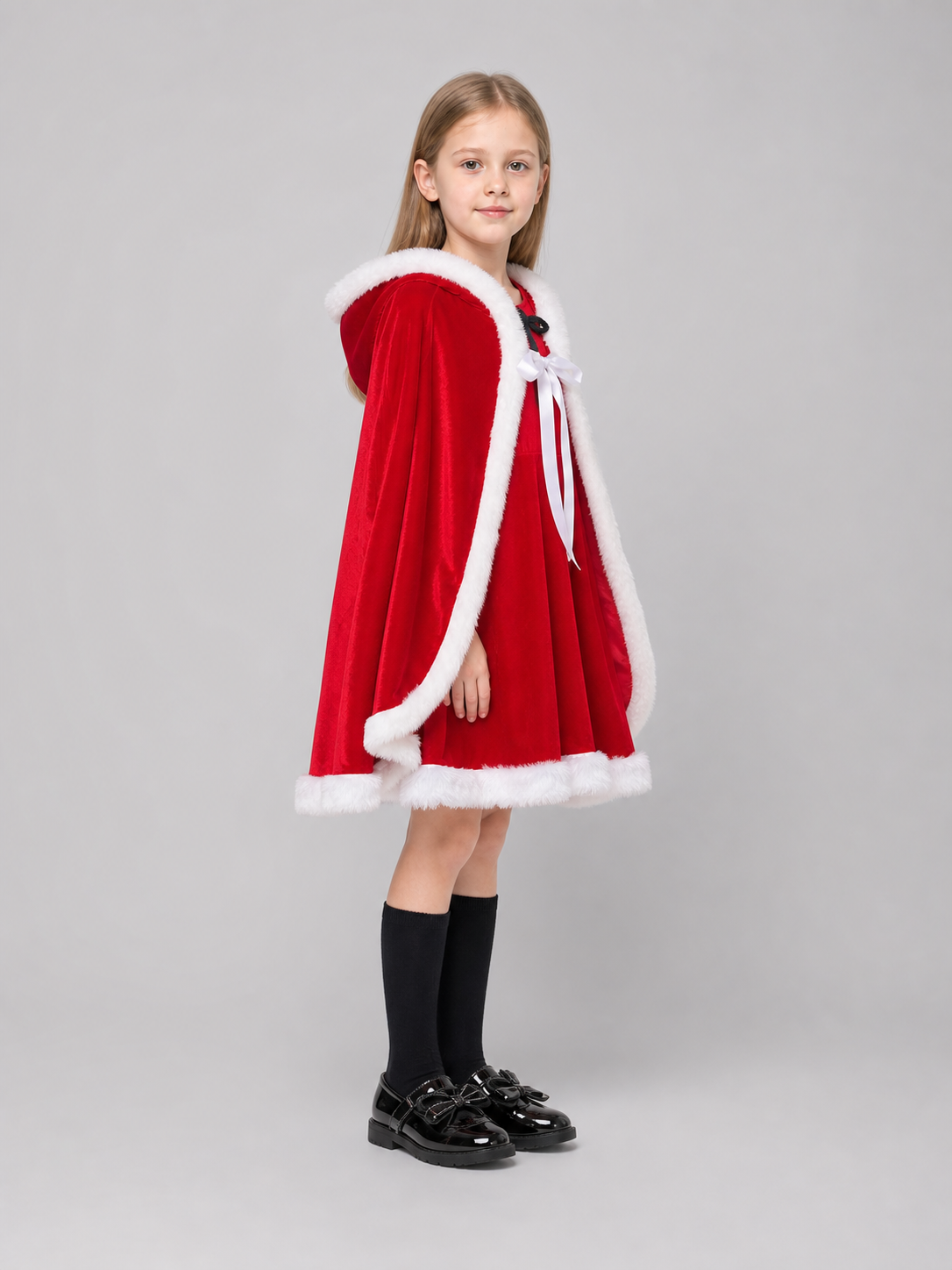 Festive Santa Costume: Dress and Cape