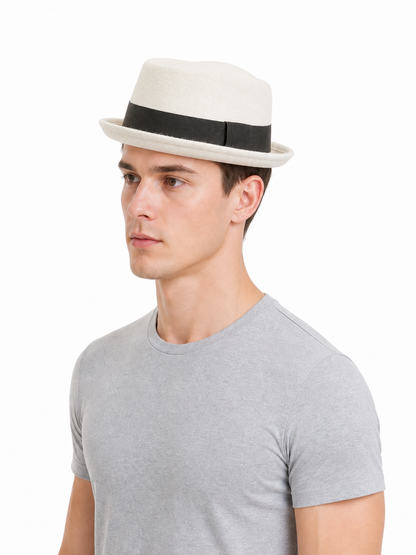 Ivory Carnival Fedora Hat