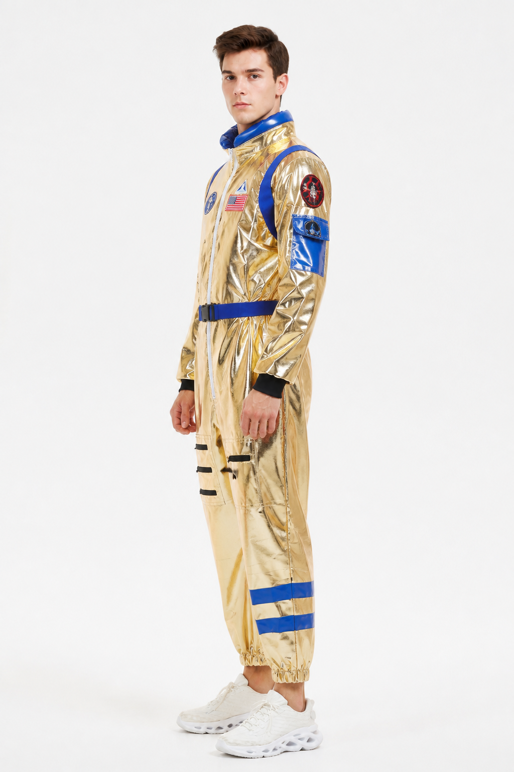 Astronaut Jumpsuit with Stand Collar side view