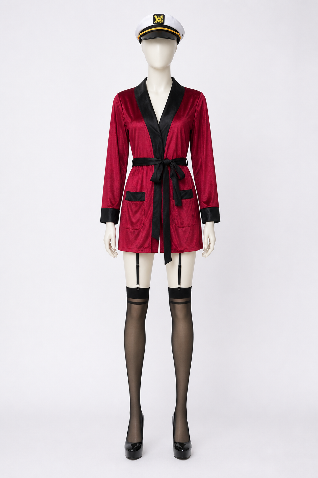 Sailor Costume with Open Front and Belt side view