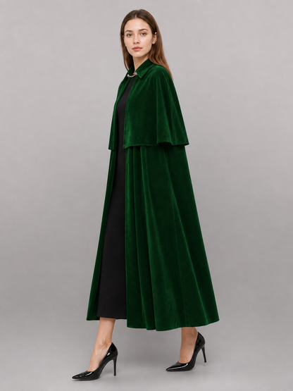 Long Green Gothic Costume Cape