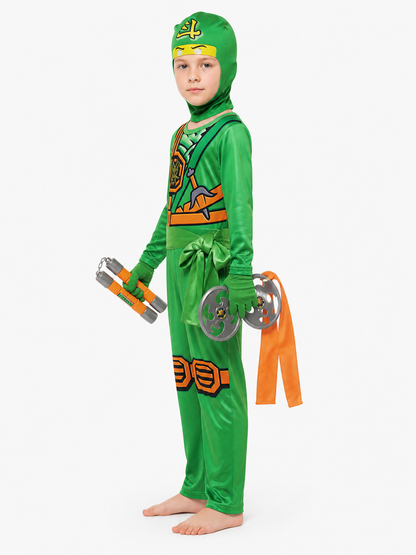 Ninja Costume with Mask and Gloves for Cosplay side view
