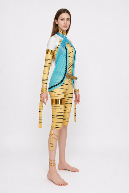 Cleo de Nile Cosplay Costume with Cape and Belt side view