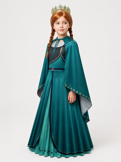 Turquoise Princess Costume for Cosplay side view