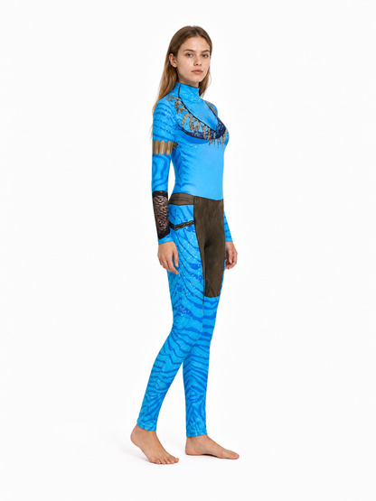 Avatar Cosplay Jumpsuit with Long Sleeves side view