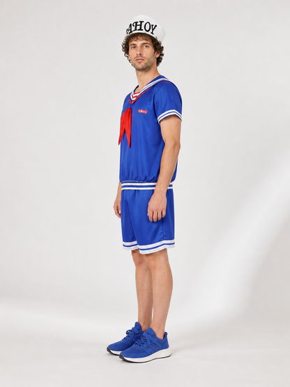 Sailor Costume: Shirt, Shorts, and Cap side view