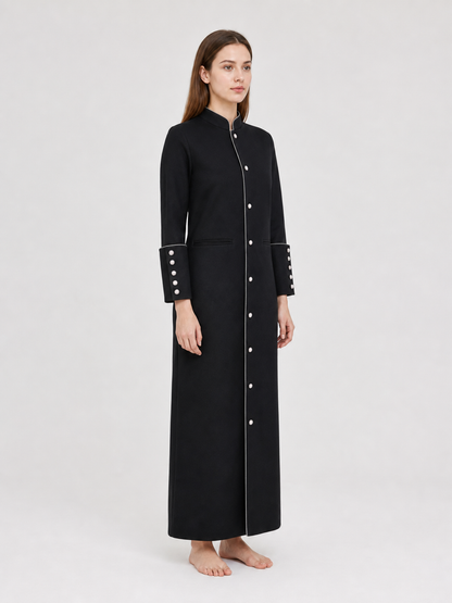 Long Black Coat for Medieval Cosplay