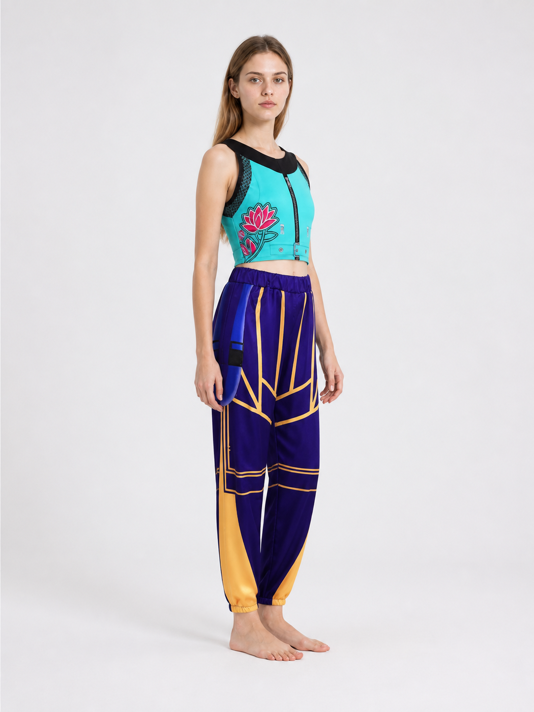 Children’s stage costume: vest and pants side view