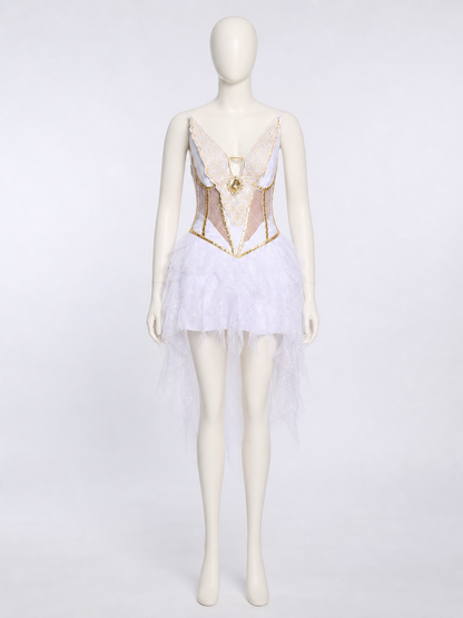 Angel Stage Costume with Wings and Halo side view