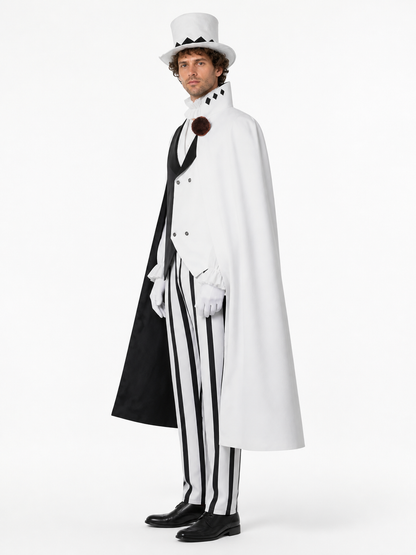 Nikolai Gogol Cosplay Costume with Cloak and Top Hat side view