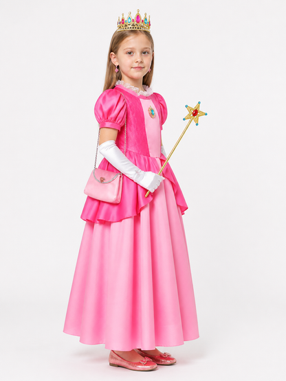 Princess Costume with Dress and Crown side view