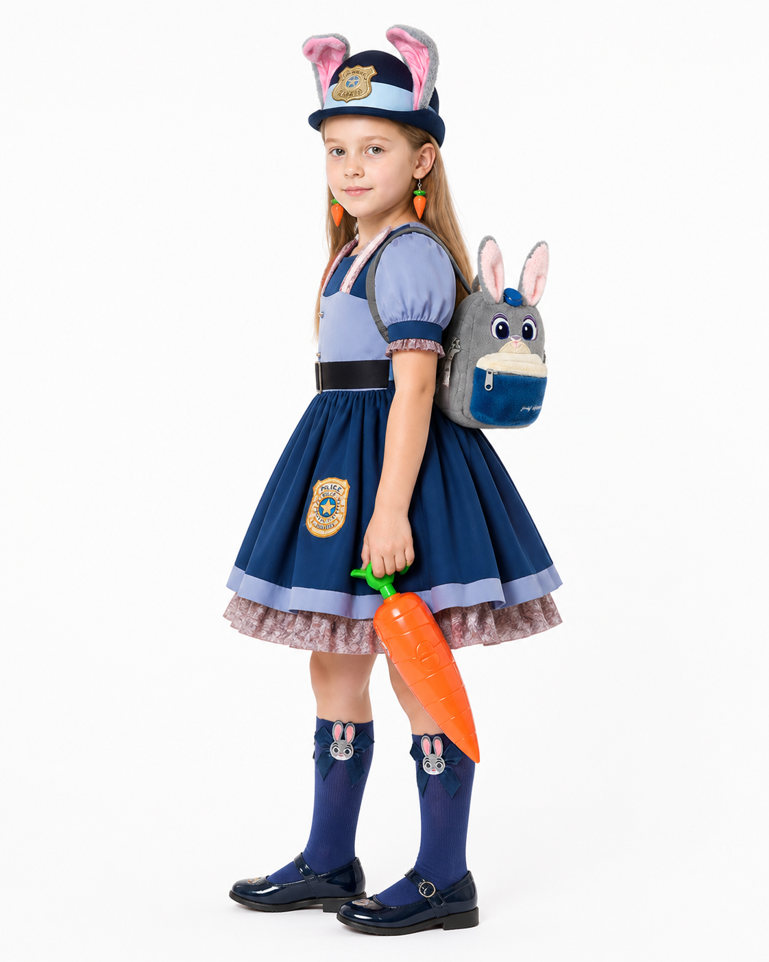 Rabbit Police Officer Costume with Accessories