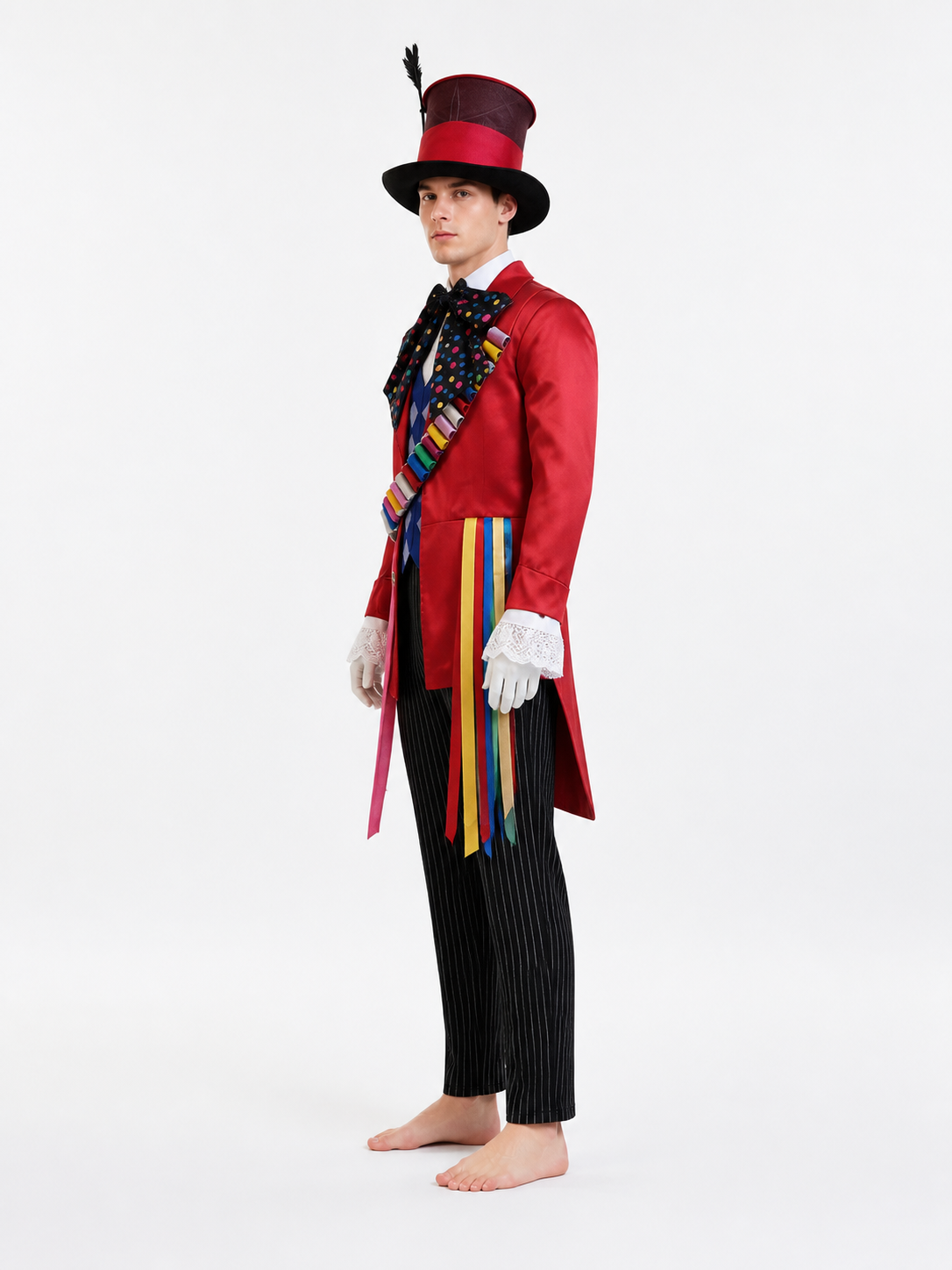 Carnival Cosplay Costume with Top Hat side view