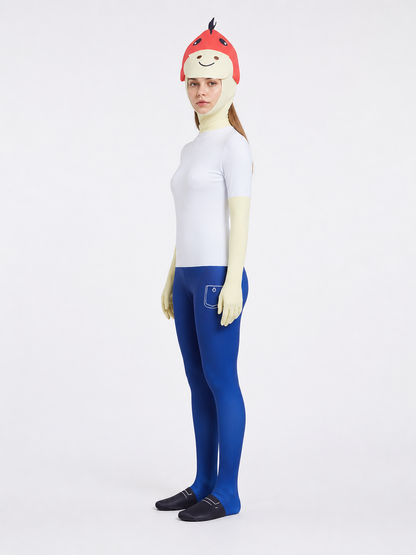 Monster Costume: Jumpsuit and Headwear side view