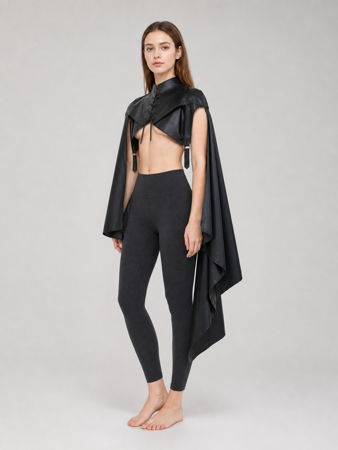 Medieval Hoodless Cloak in Gothic Style