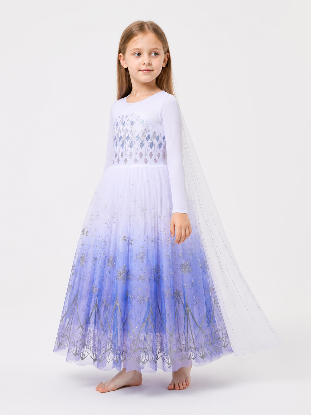 Snowflake Princess Costume Dress for Halloween