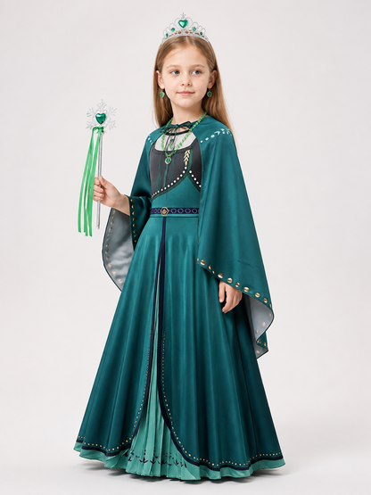 Princess Costume with Cape for Halloween side view