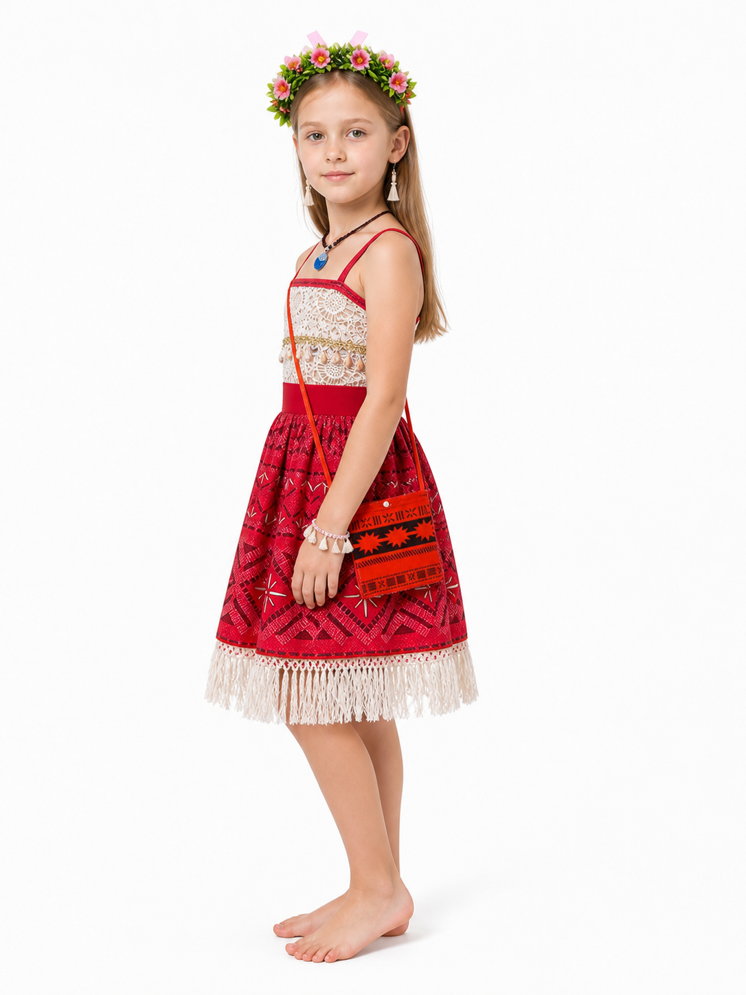 Princess Moana Costume with Accessories side view
