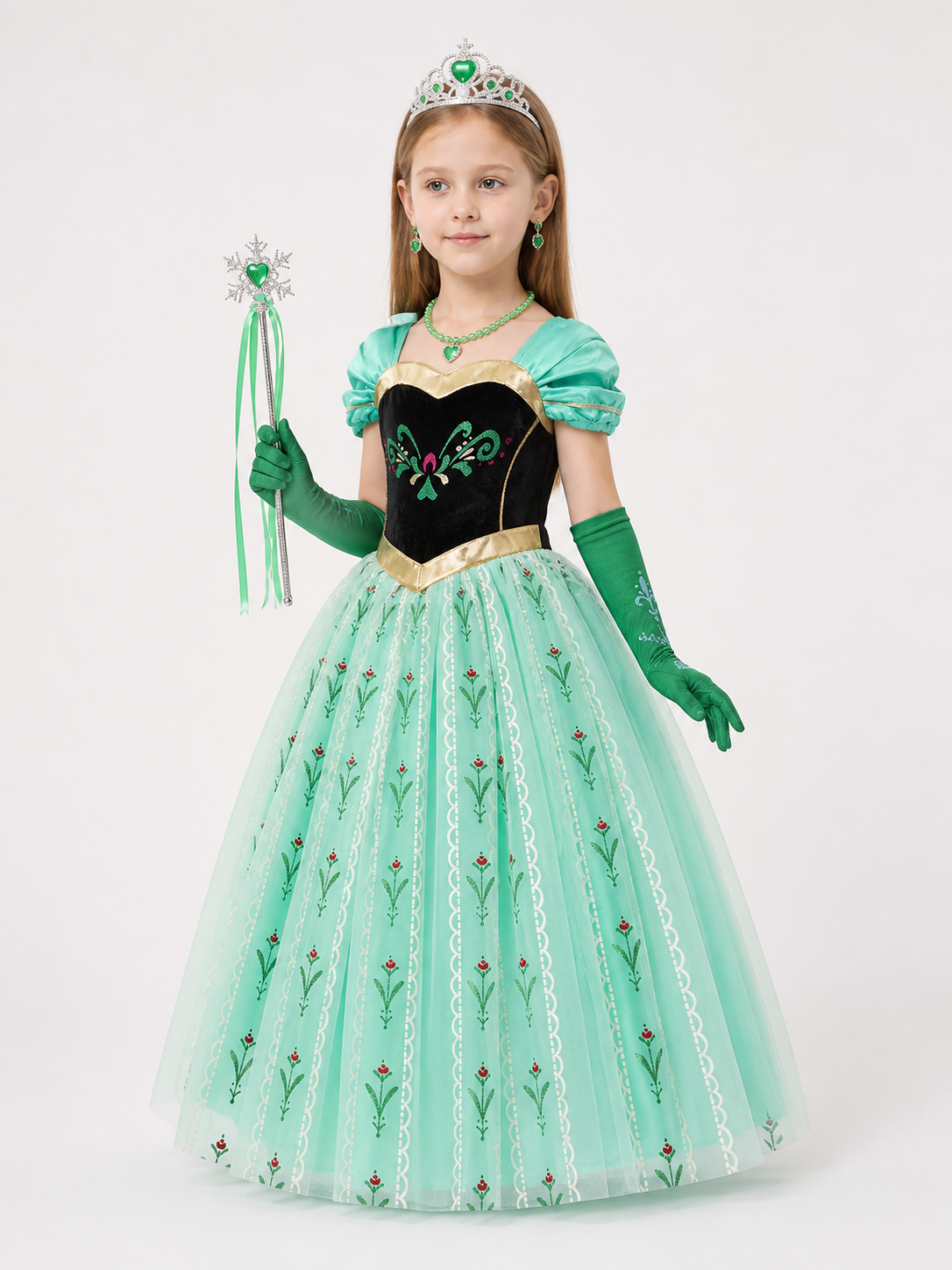 Princess Costume with Accessories for Halloween side view