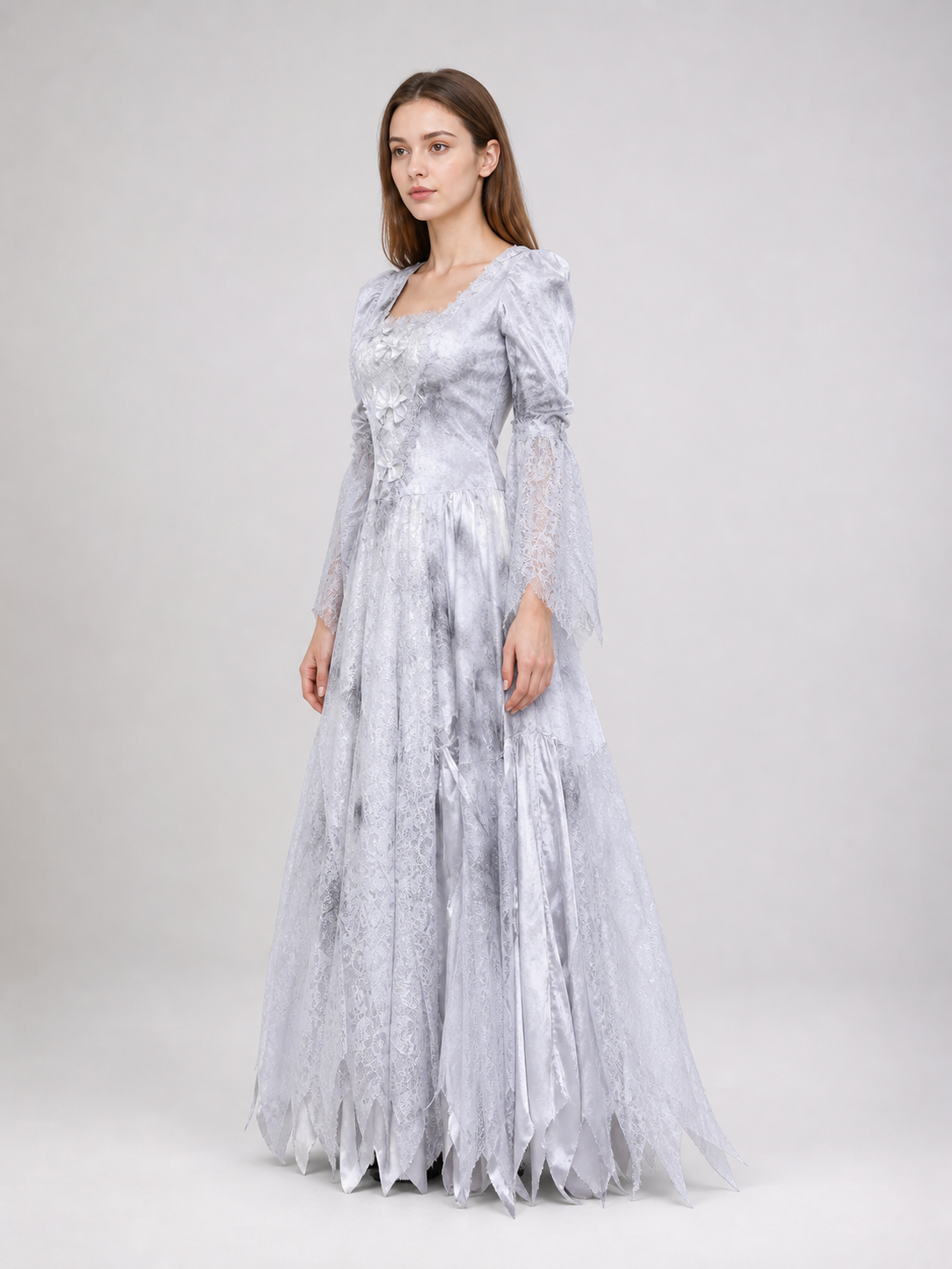 Halloween cosplay costume dress with a full skirt