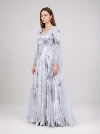 Halloween cosplay costume dress with a full skirt