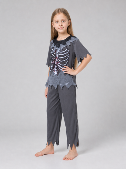 Halloween Skeleton Costume: Shirt and Pants
