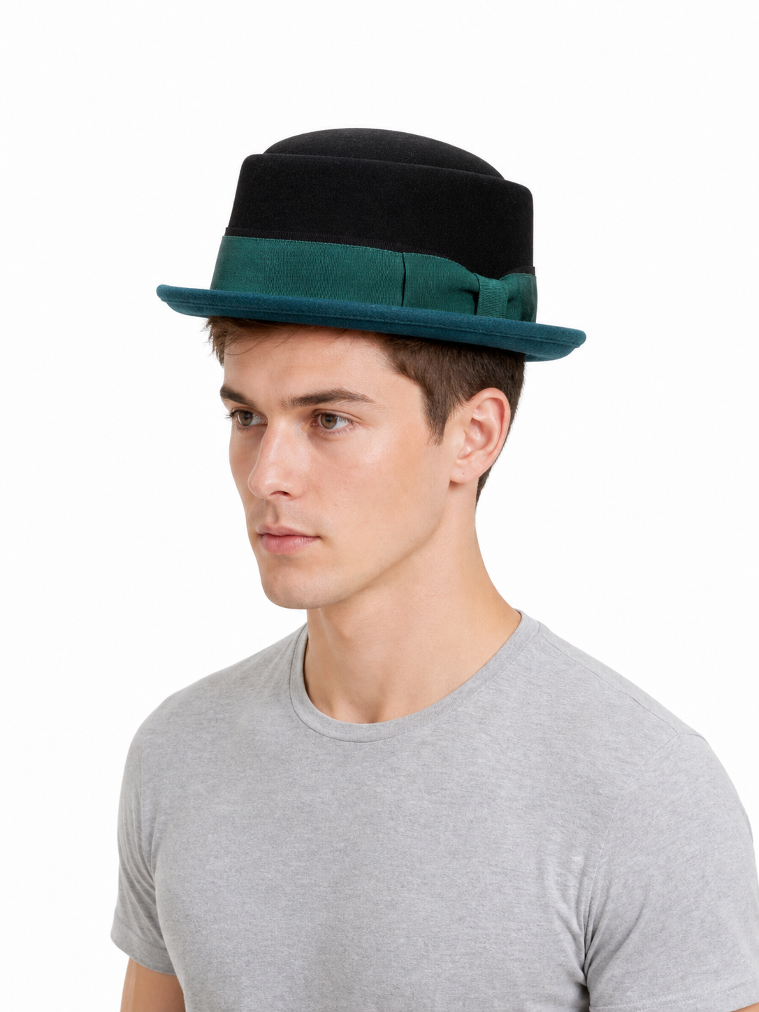 Carnival fedora hat with contrasting ribbon