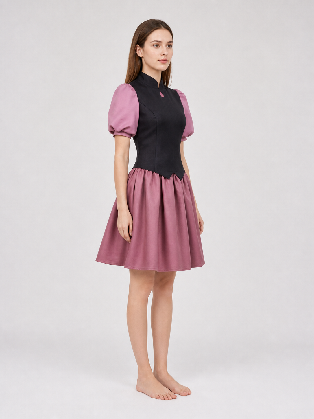 Cosplay costume: top with collar and full skirt