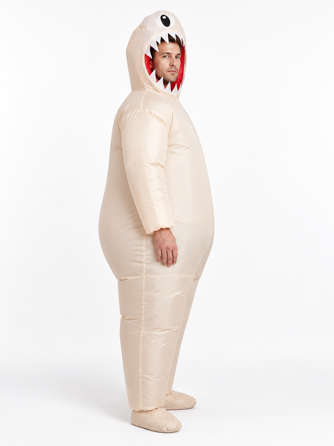 Inflatable cartoon one-eyed character costume cream