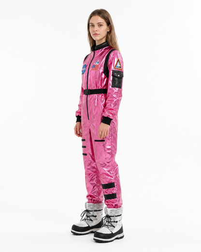 Astronaut Jumpsuit with Patches for Costumes side view
