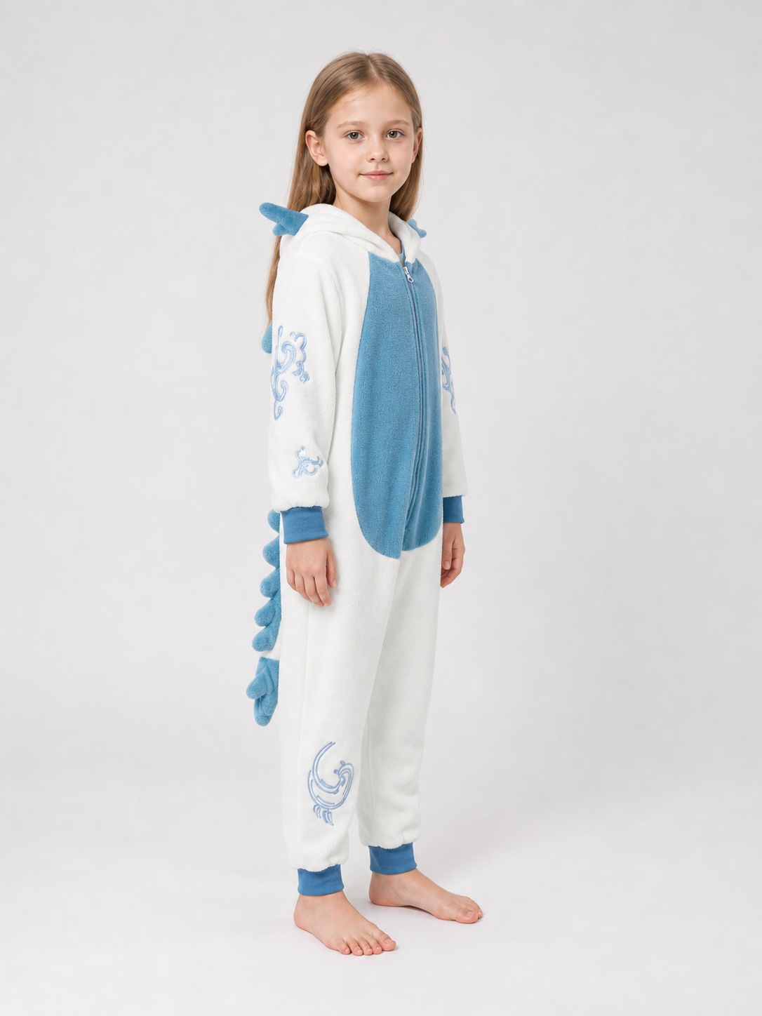 Children's Hooded Dragon Jumpsuit Costume