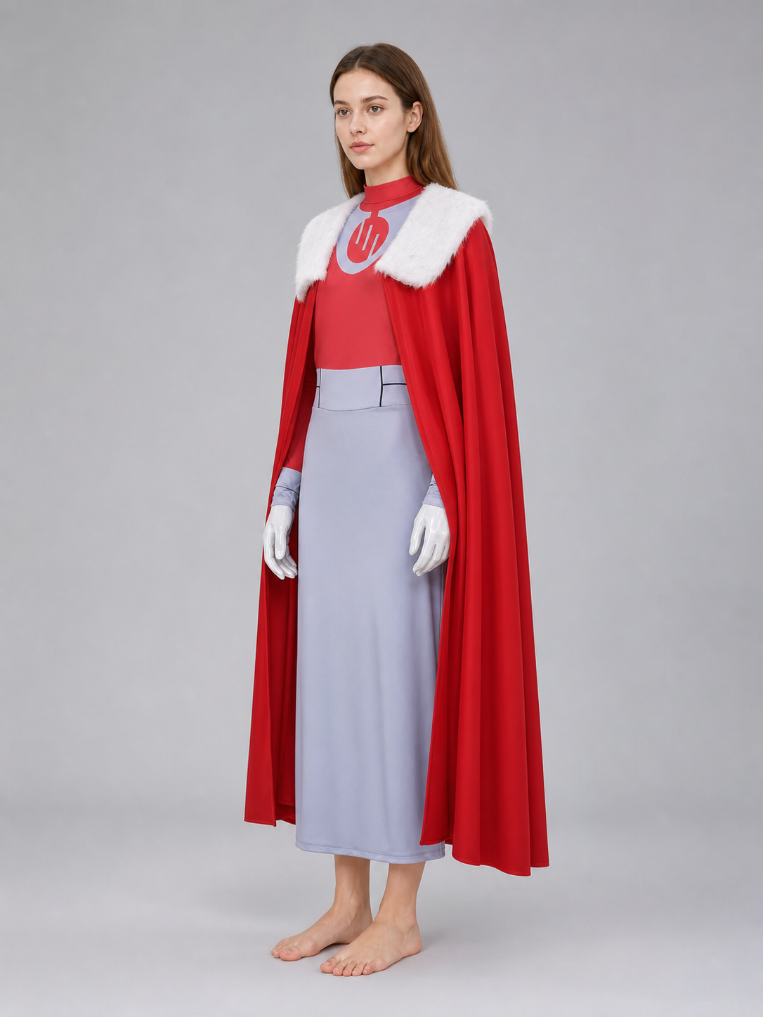Thragg Cosplay Costume with Cape and High Collar