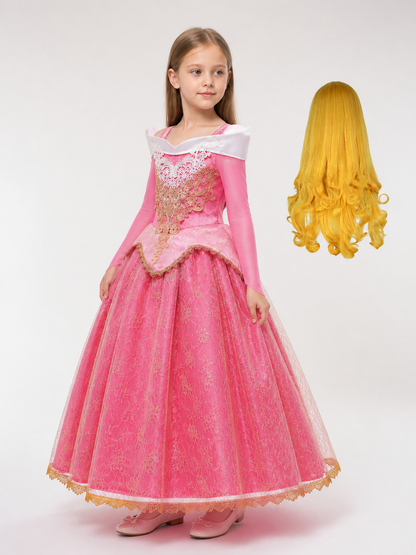 Princess Costume with Wig for Halloween side view