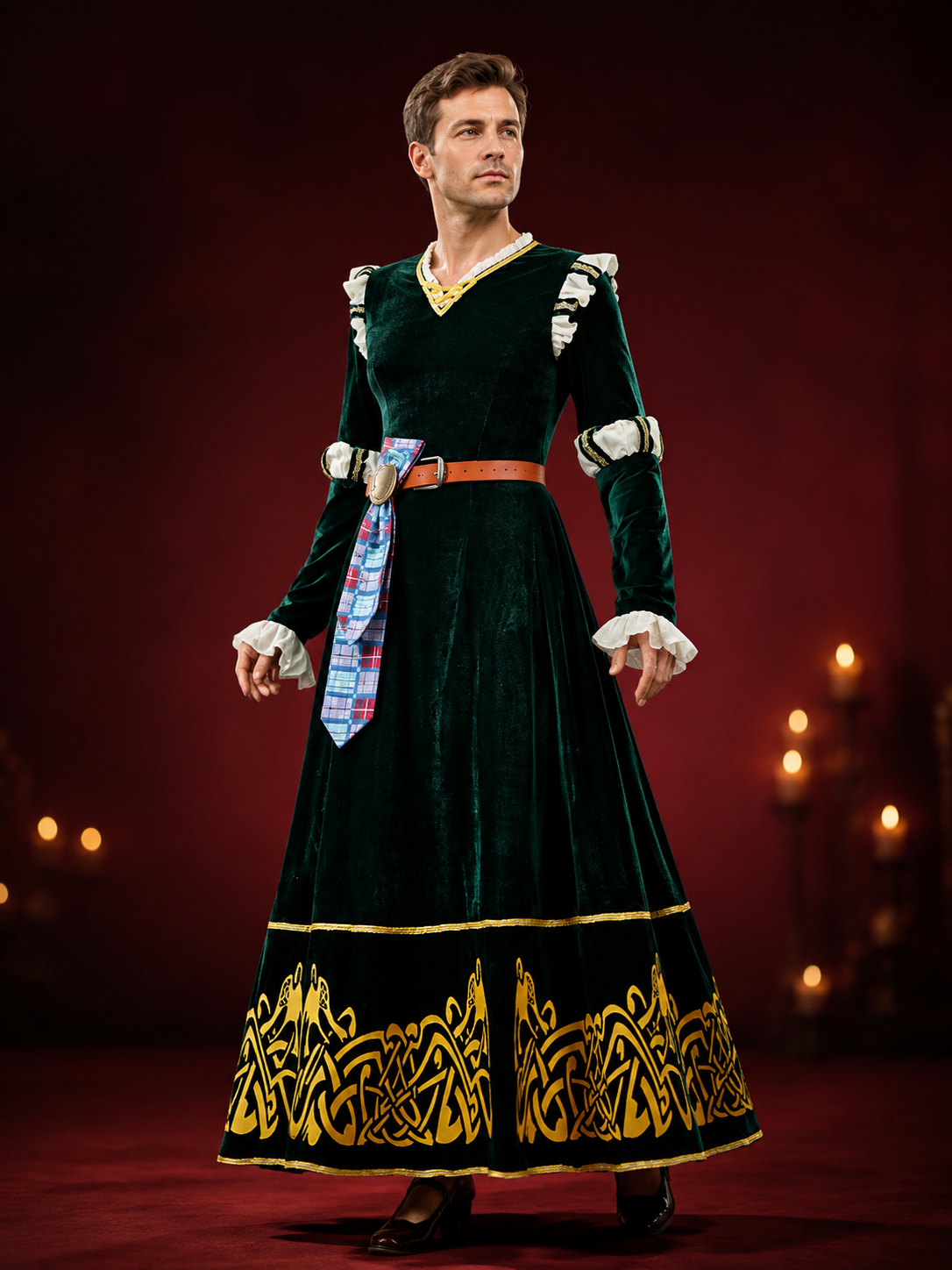 Medieval Princess Dress for Halloween Cosplay side view