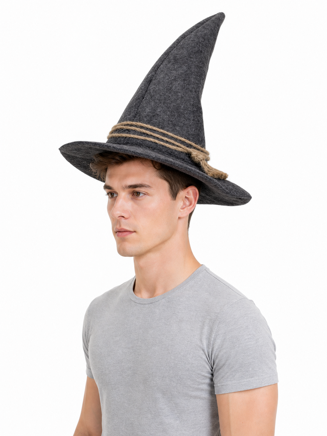 Witch Carnival Hat with Rope Decoration