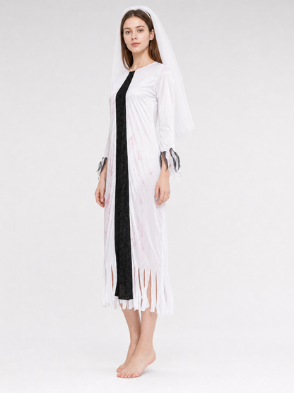 Ghost Costume with Veil for Halloween