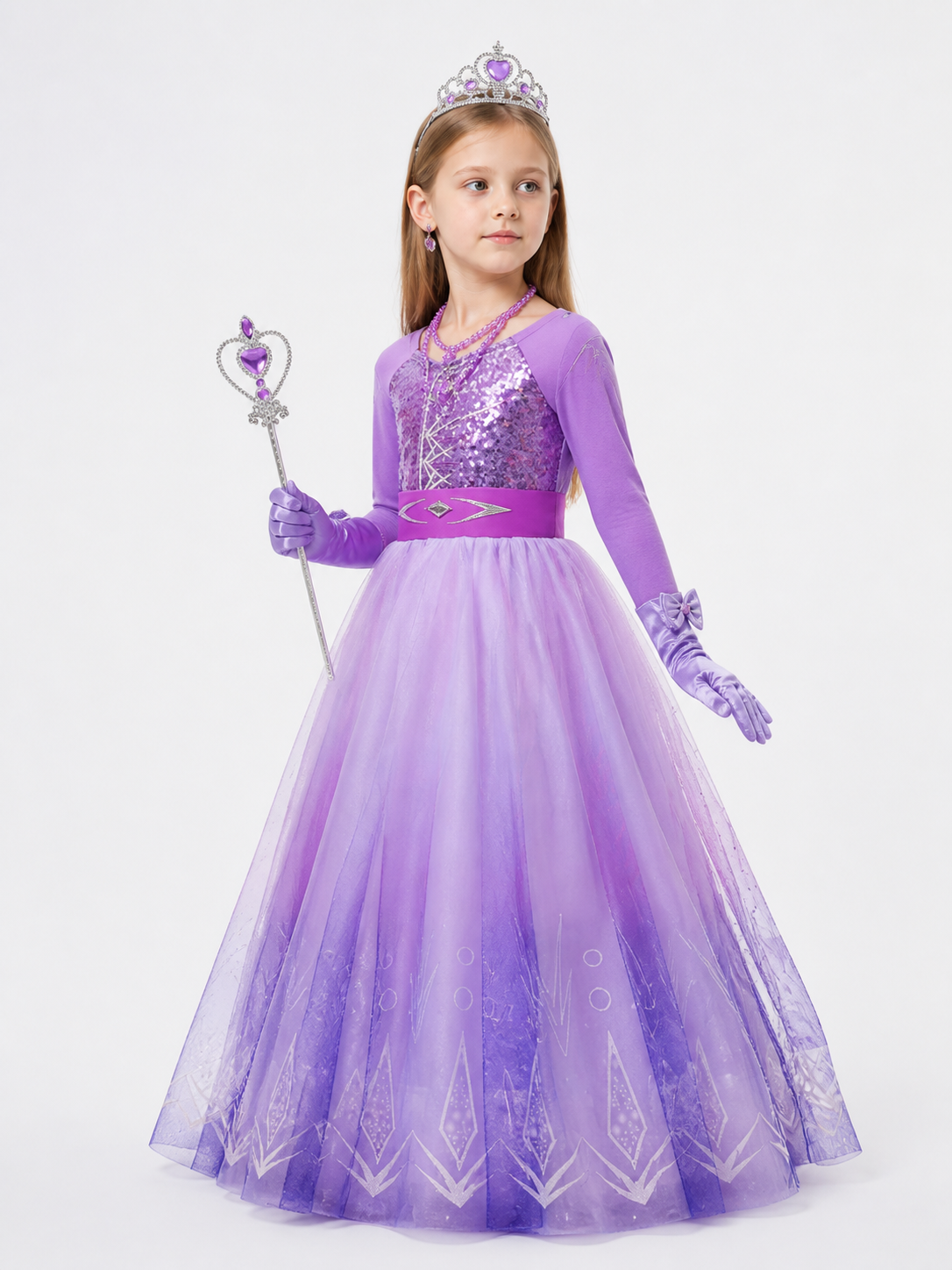 Purple Princess Costume for Halloween side view