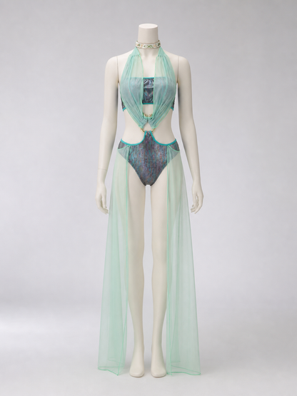 Medusa Cosplay Costume, Two-Piece Stage Costume side view