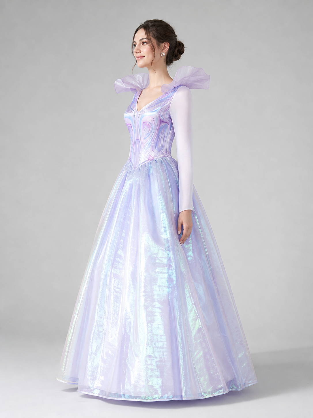 Glinda cosplay dress, purple, with a full skirt