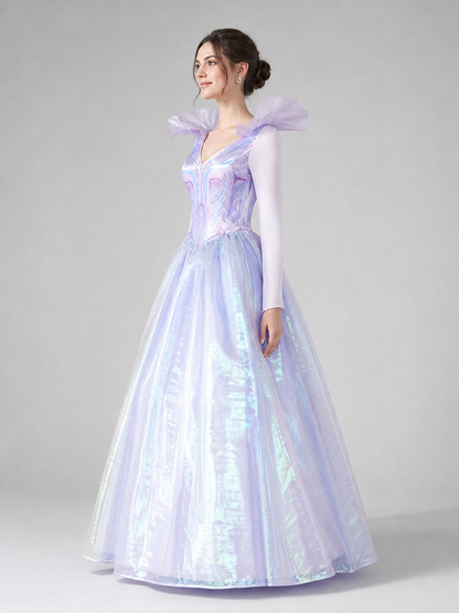 Glinda cosplay dress, purple, with a full skirt