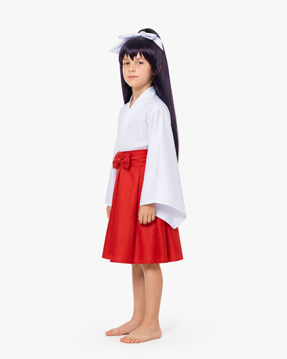 Iori Utahime Cosplay Costume with Wig and Bow side view