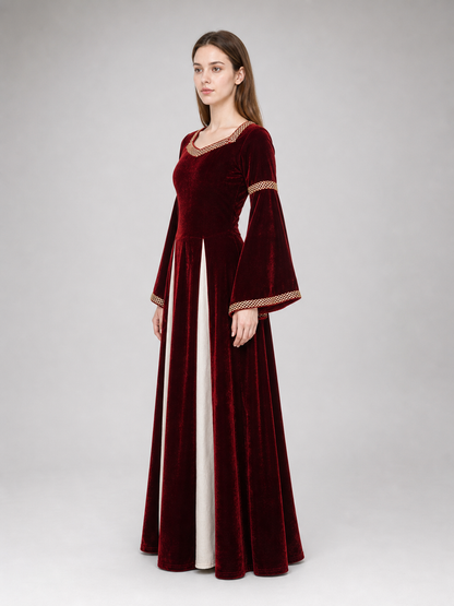 Medieval-Style Costume Dress with Sleeves