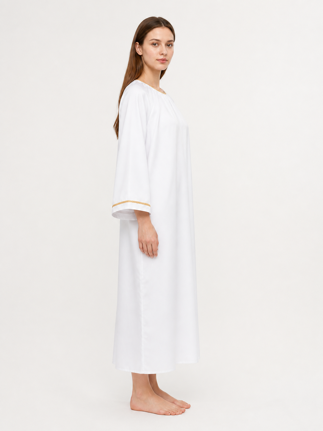 Good Omens Cosplay Robe, White side view