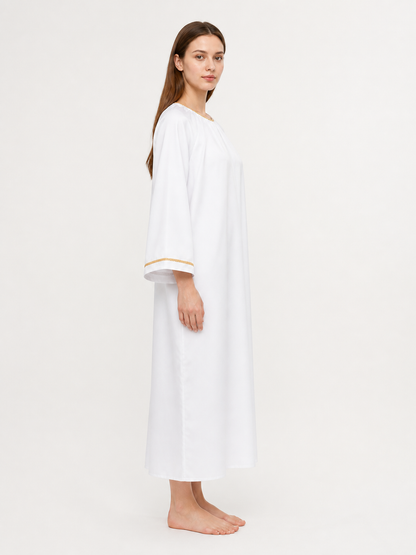 Good Omens Cosplay Robe, White side view