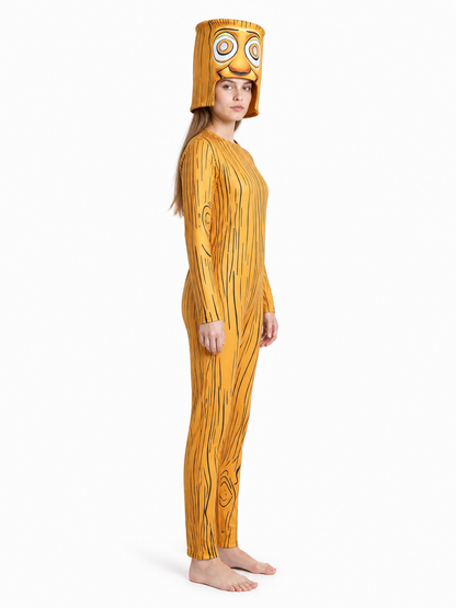 Wooden Man Carnival Costume with Headpiece