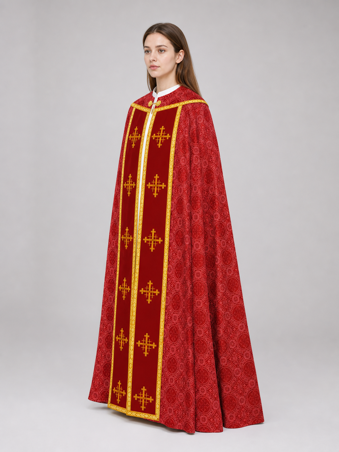 Ritual Cape with Crosses and Gold Trim